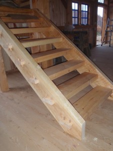 Handcrafted barn stairs