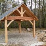 TIMBER FRAME PAVILION WITH ROOF BOARDS