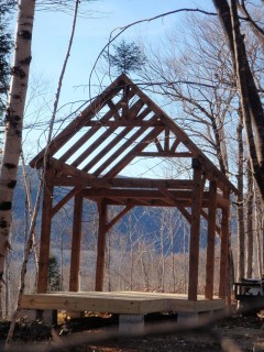 12' x 16' timber frame cabin