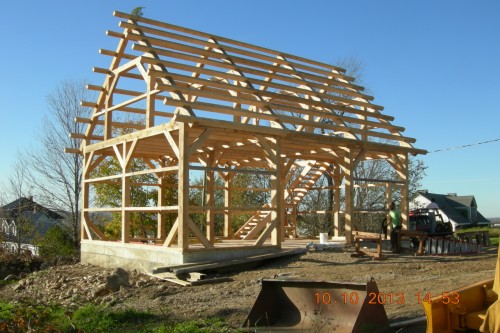 26' x 36' Timber Frame Barn - Black Dog Timberworks