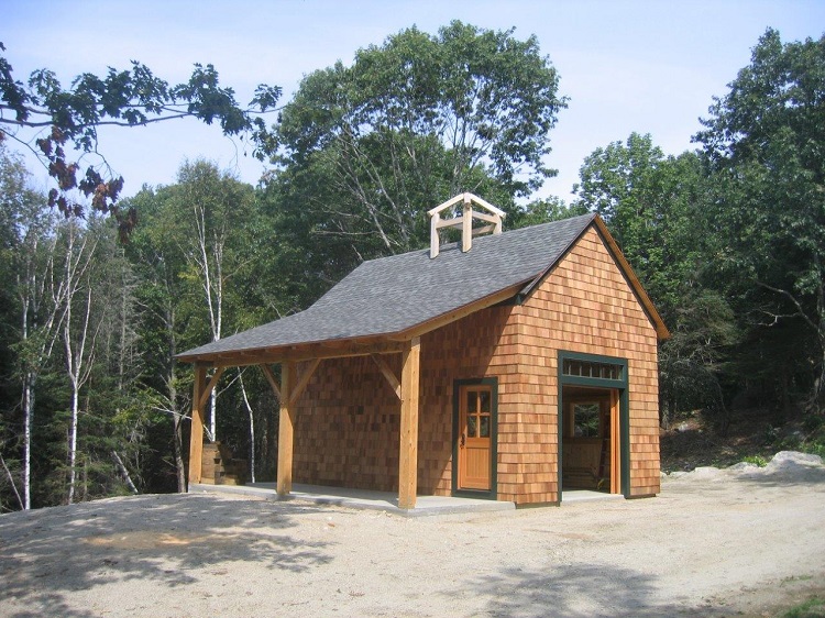 16' x 24' timber frame barn - black dog timberworks