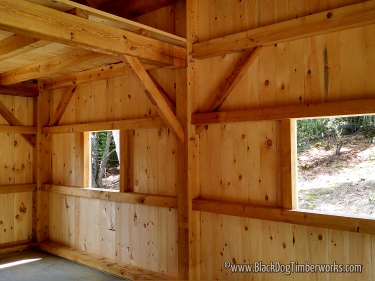 16' x 24' Timber Frame Barn - Black Dog Timberworks